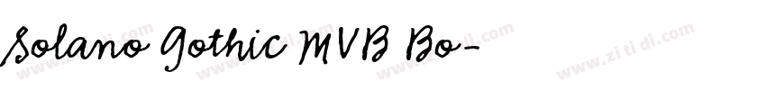 Solano Gothic MVB Bo字体转换